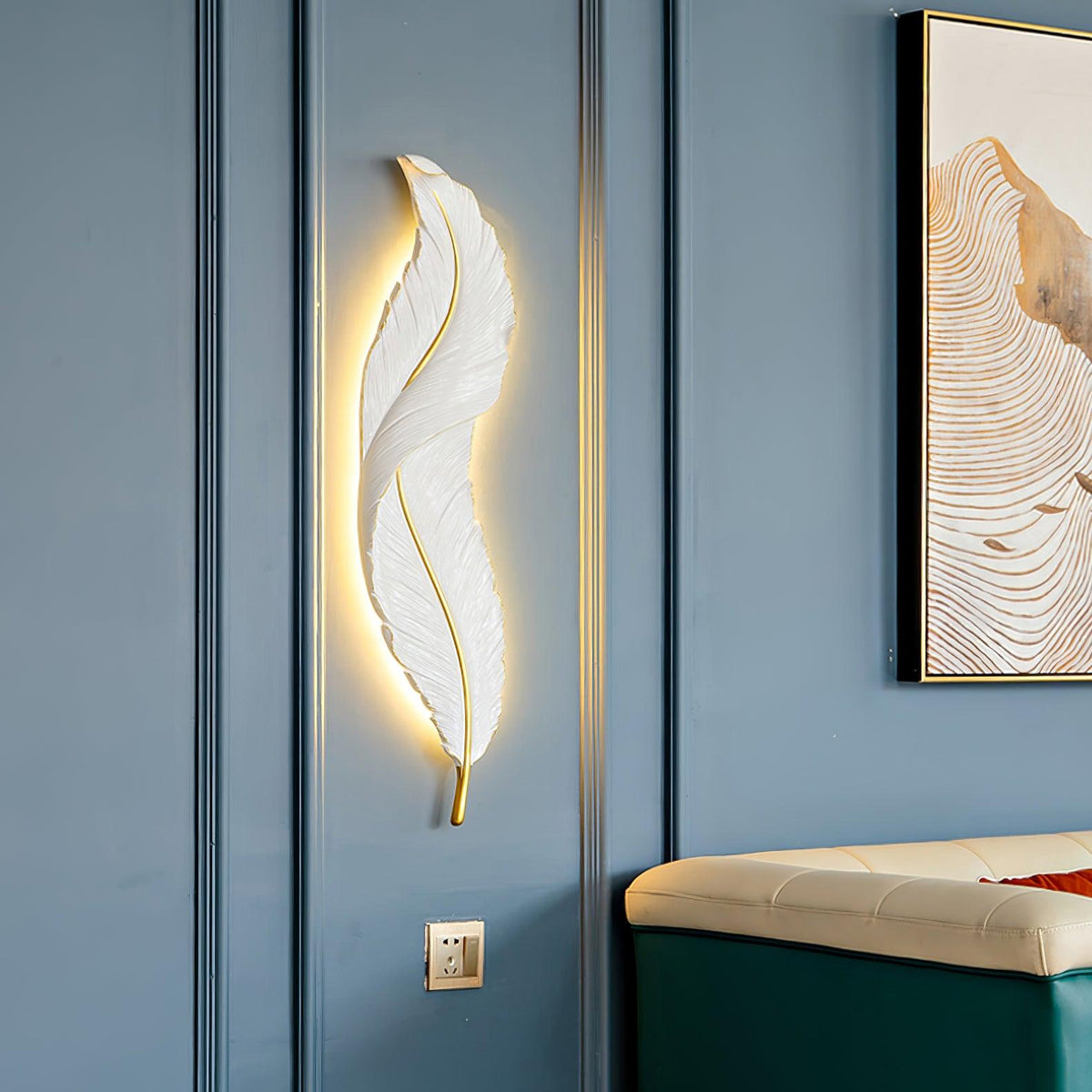 Arvess Individual Creativity Feather hars wandlamp