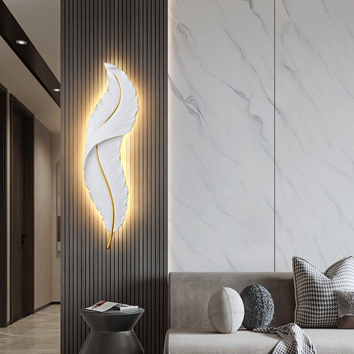 Arvess Individual Creativity Feather hars wandlamp