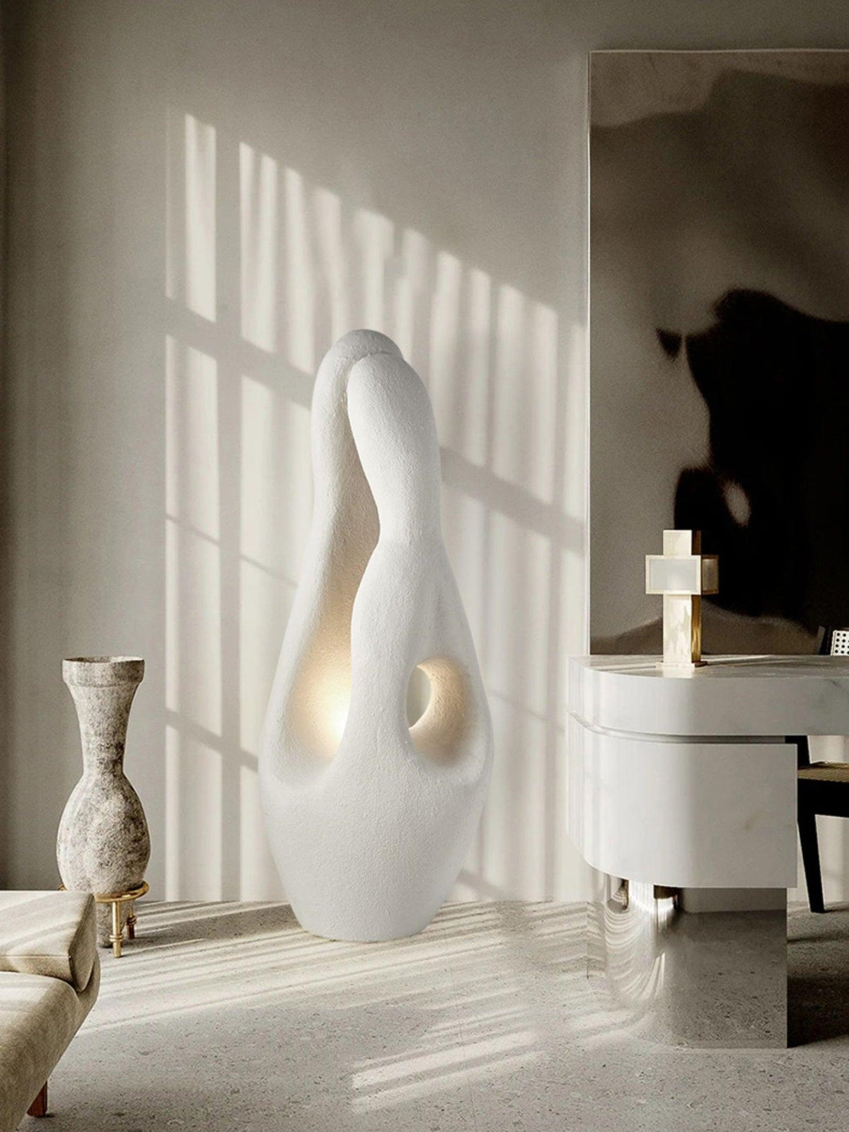 Luo minimalistische vloerlamp van polystyreen