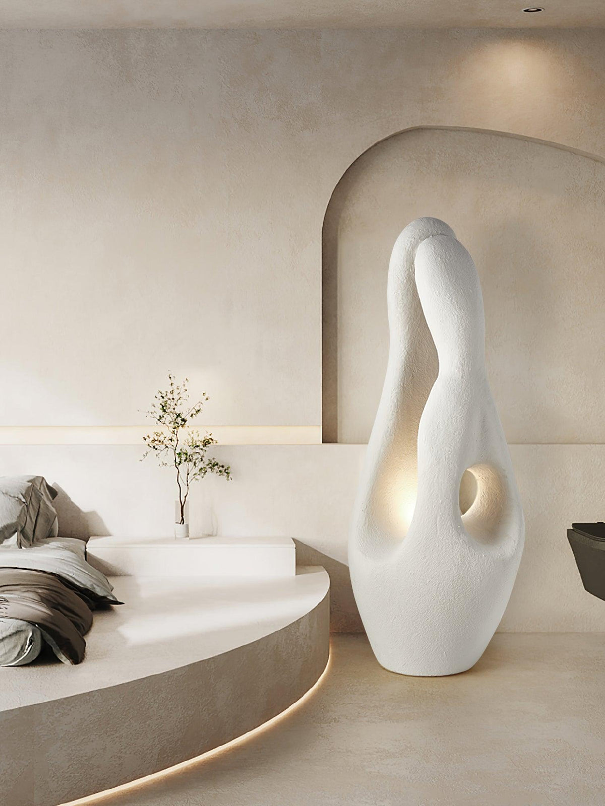 Luo minimalistische vloerlamp van polystyreen