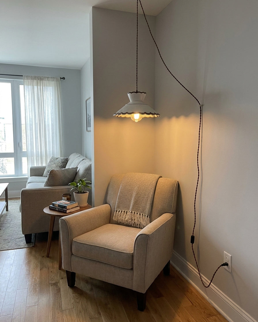Odeline stekker-in hanglamp met stekker
