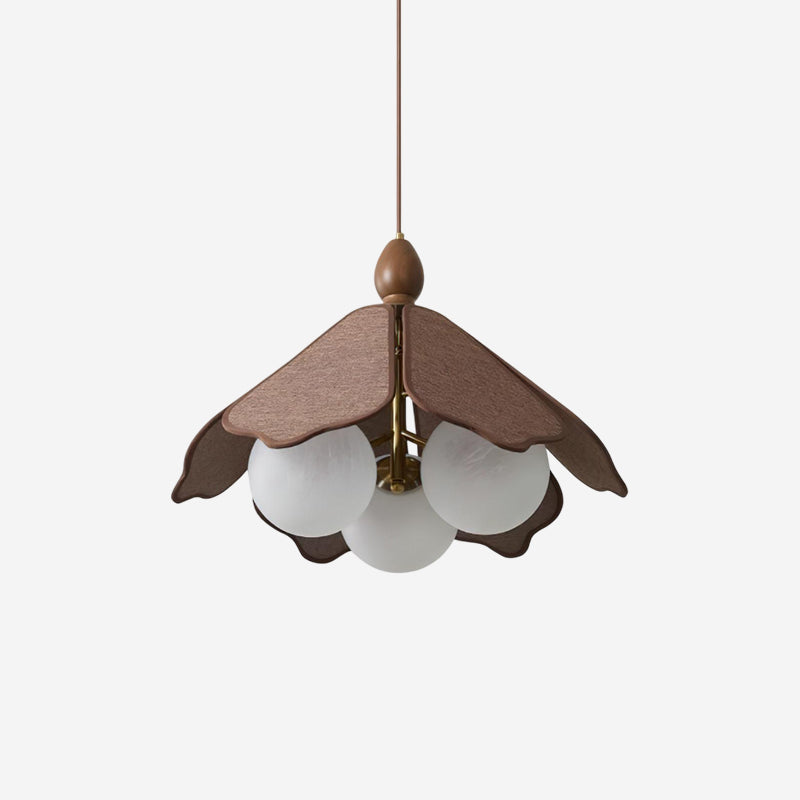 Miraise hanglamp van walnootkleurig hout