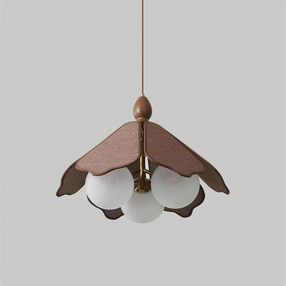 Miraise hanglamp van walnootkleurig hout