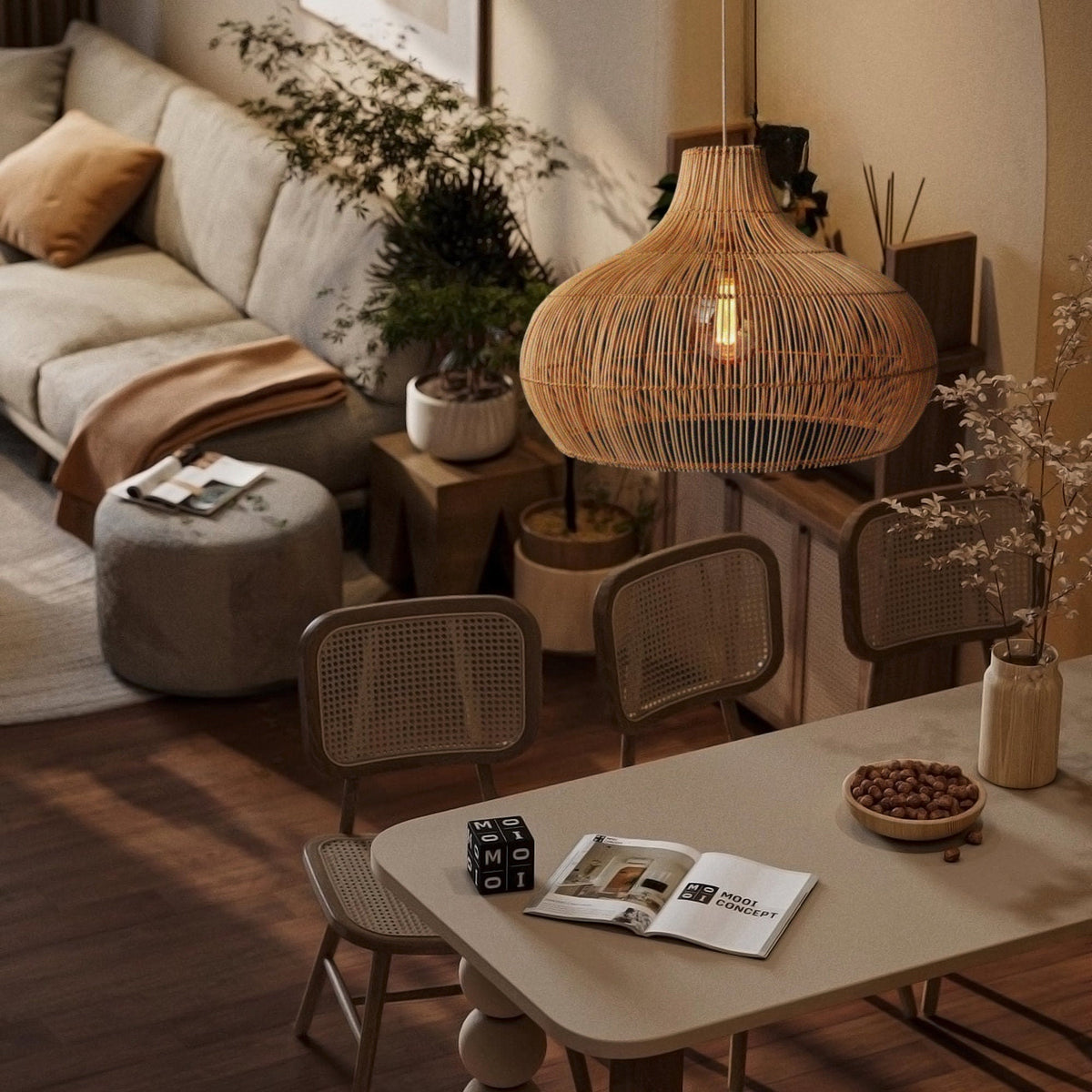 Wickle hanglamp