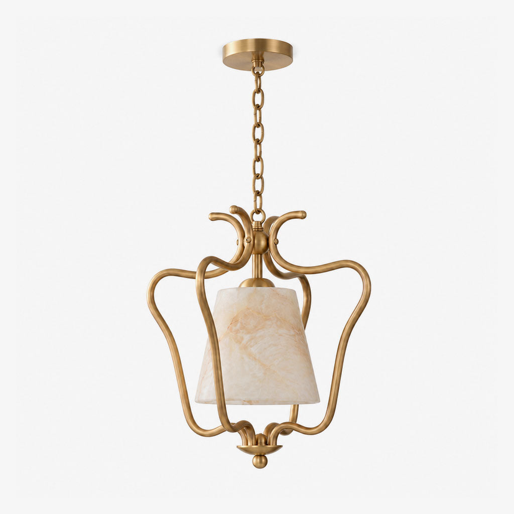 Pembermere albast lantaarn hanglamp