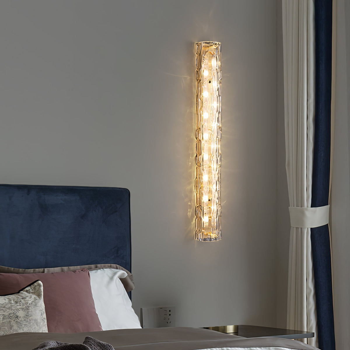 Bexley messing glas glamoureus wandlamp