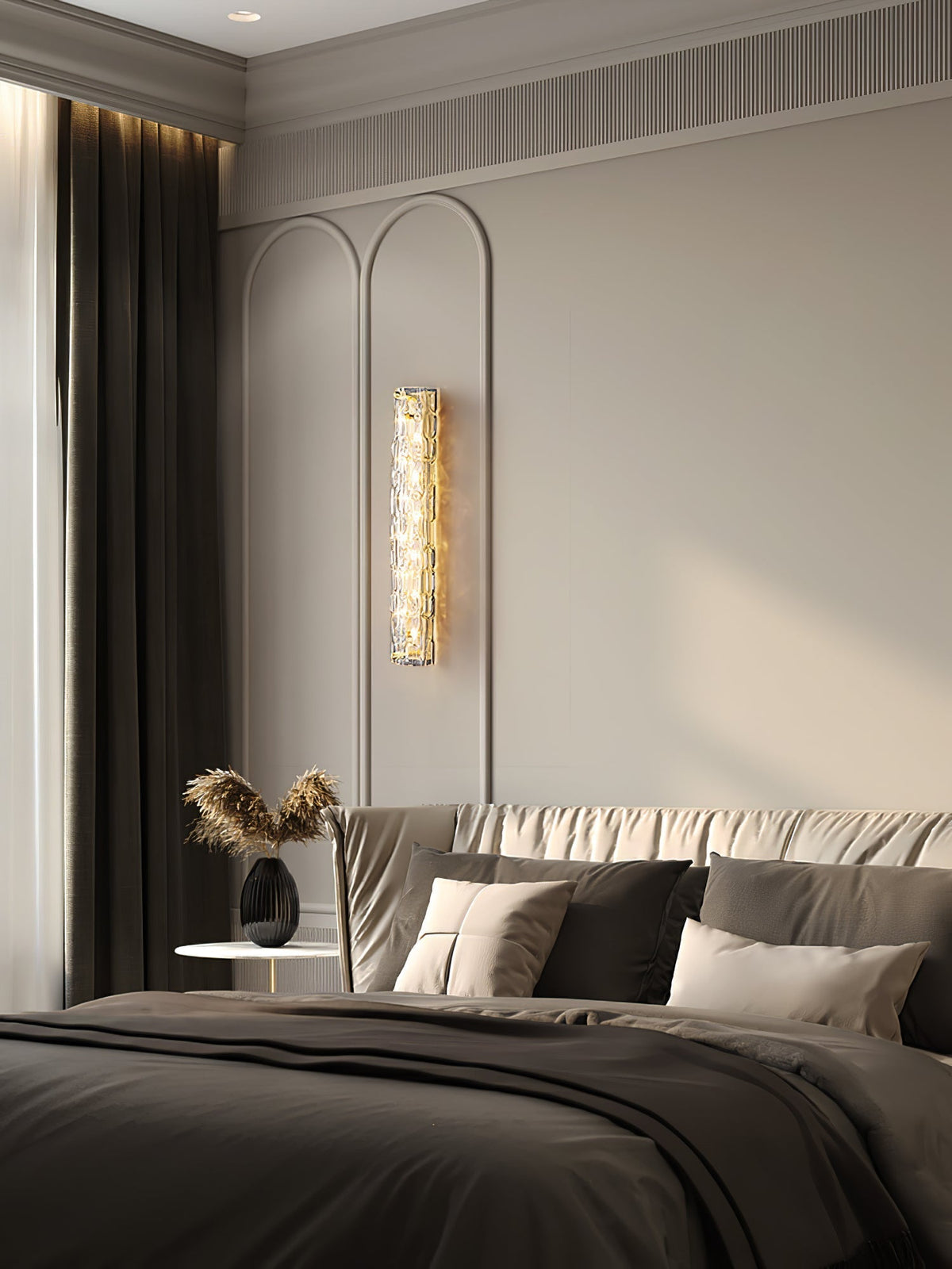 Bexley messing glas glamoureus wandlamp