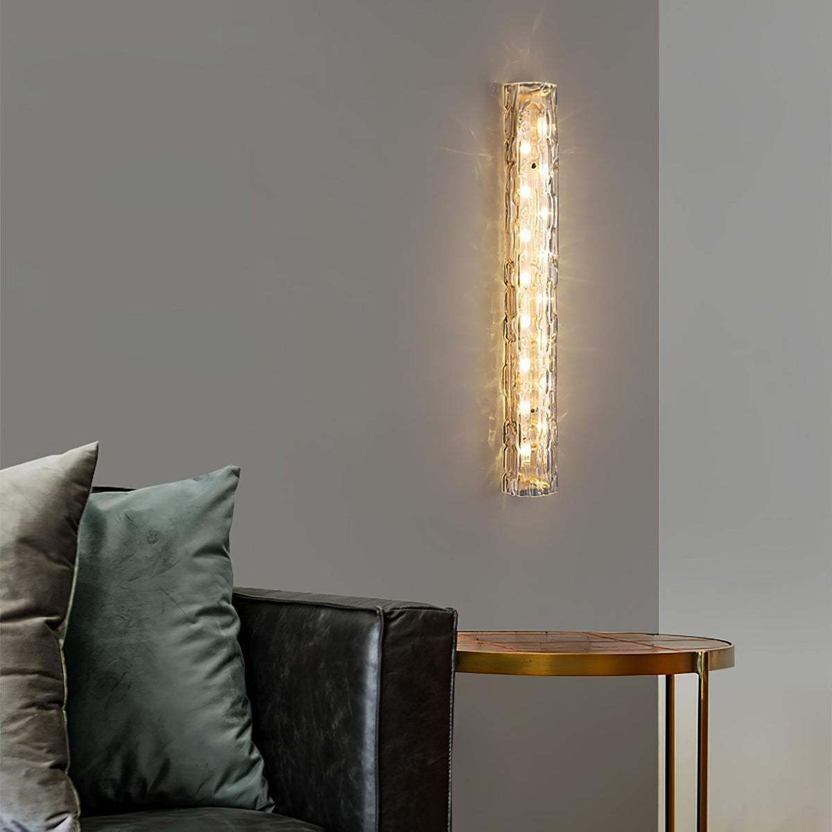 Bexley messing glas glamoureus wandlamp