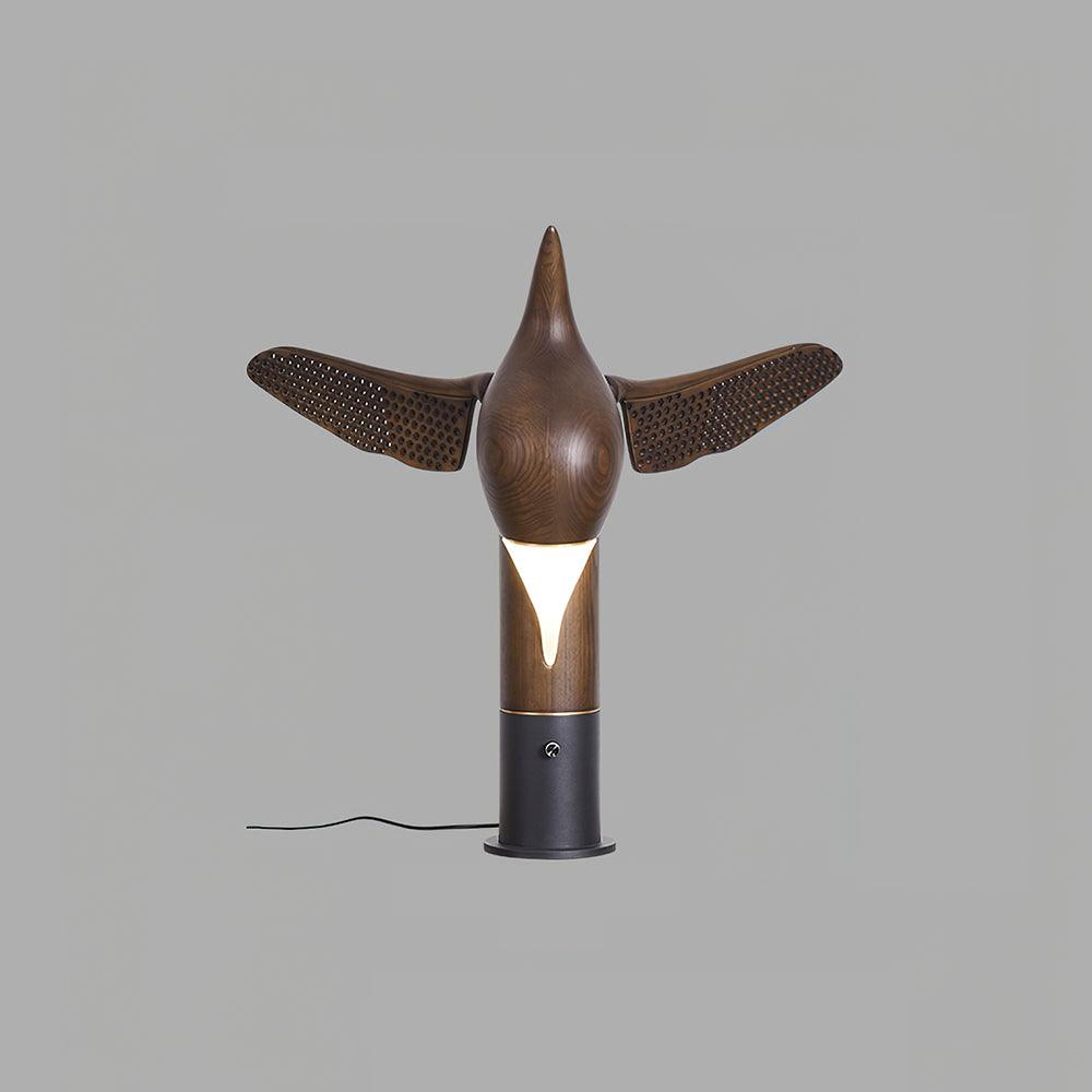 Sylueria moderne tafellamp van walnoothout