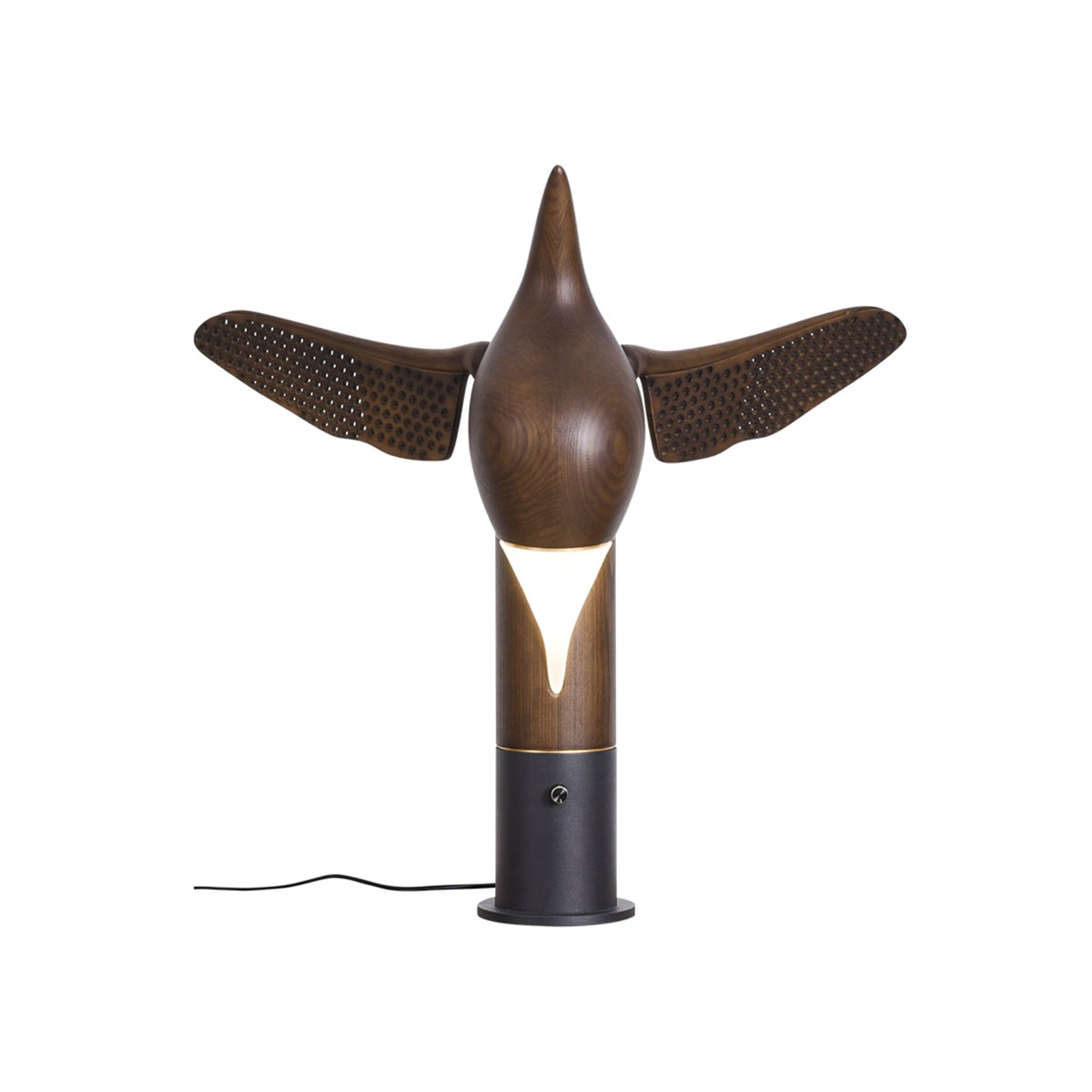 Sylueria moderne tafellamp van walnoothout