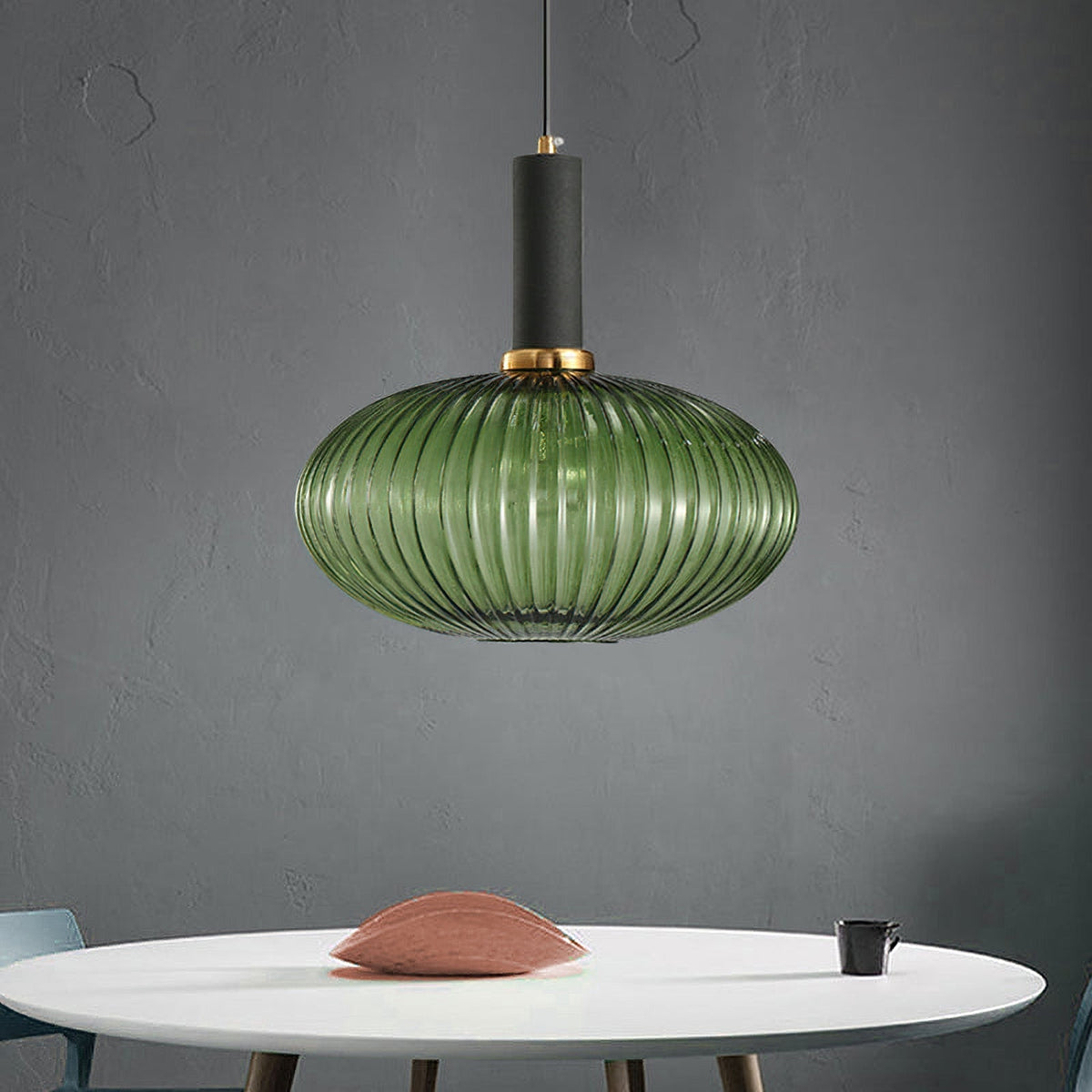Viremont hanglamp van glas met ribbelglas