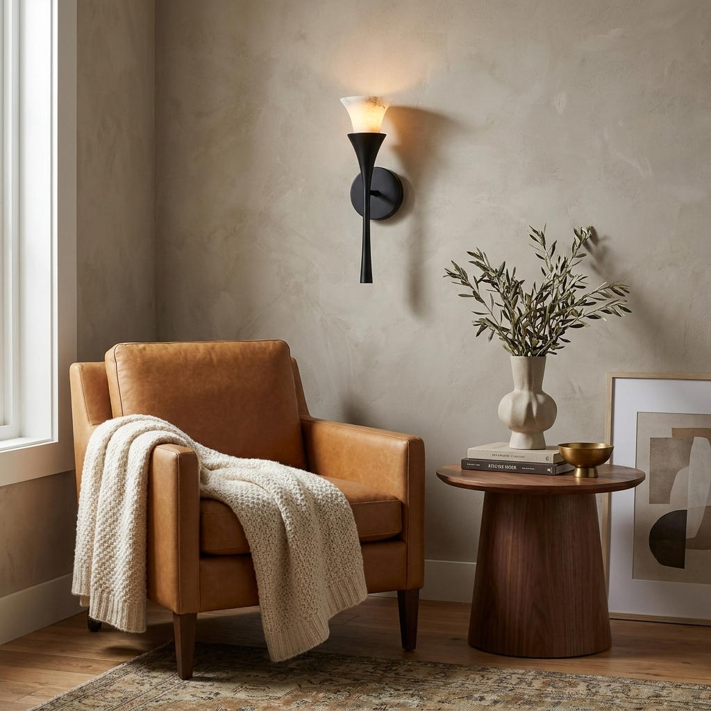 Kestleigh albast wandlamp