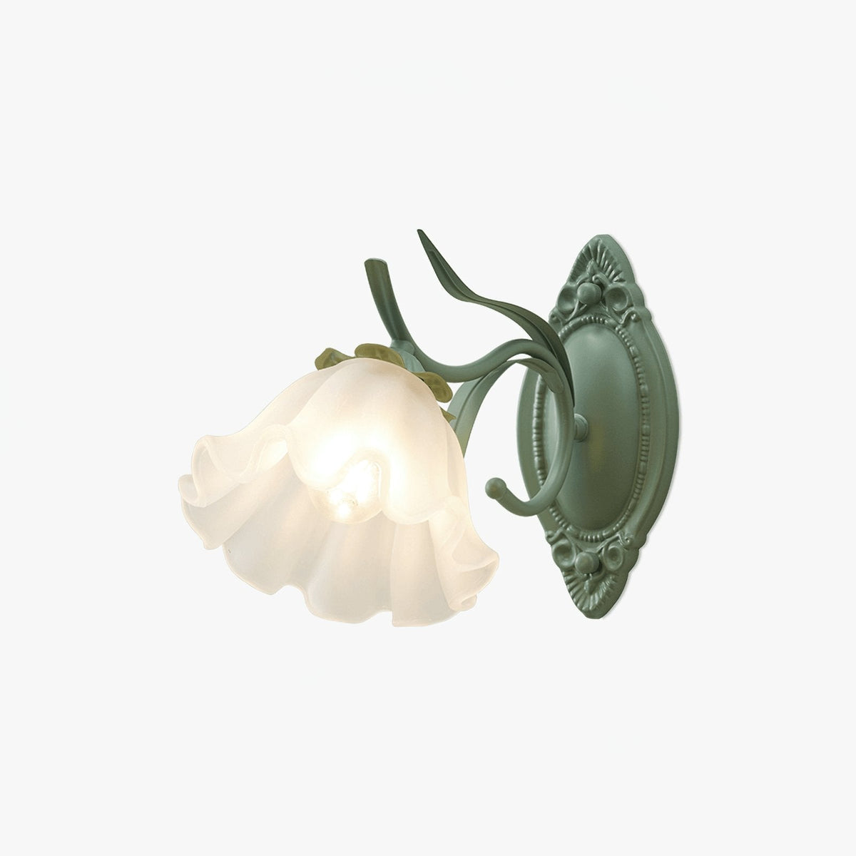 Oly Premium Noordse kunst Flared wandlamp met glazen kap