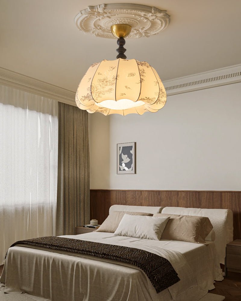 Fleurina Premium Noordse kunst houten katoenen plafondlamp