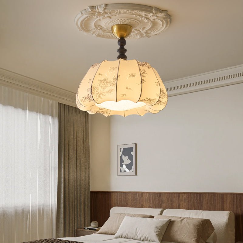 Fleurina Premium Noordse kunst houten katoenen plafondlamp