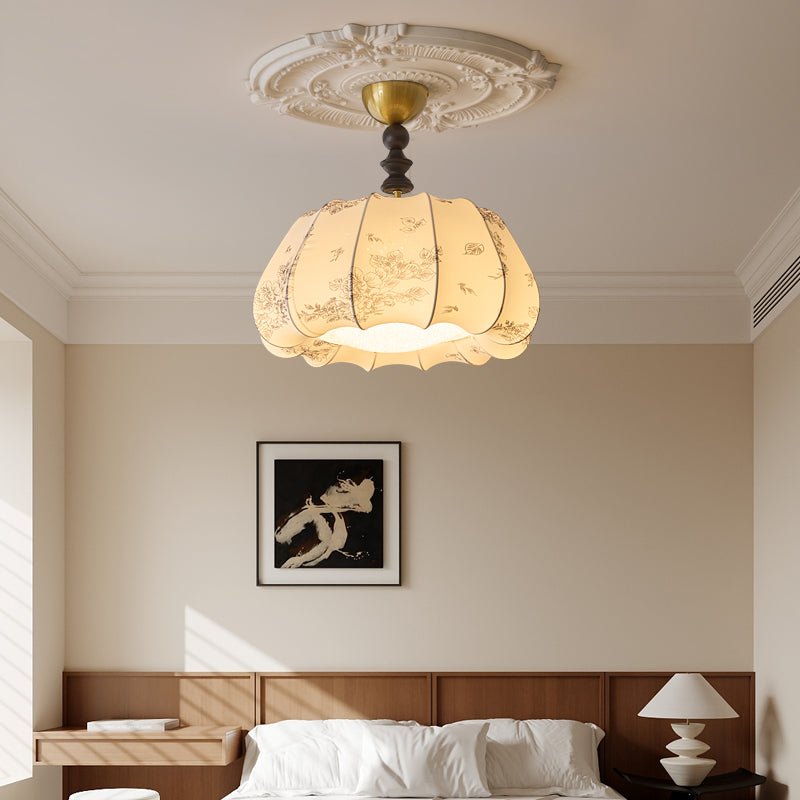 Fleurina Premium Noordse kunst houten katoenen plafondlamp
