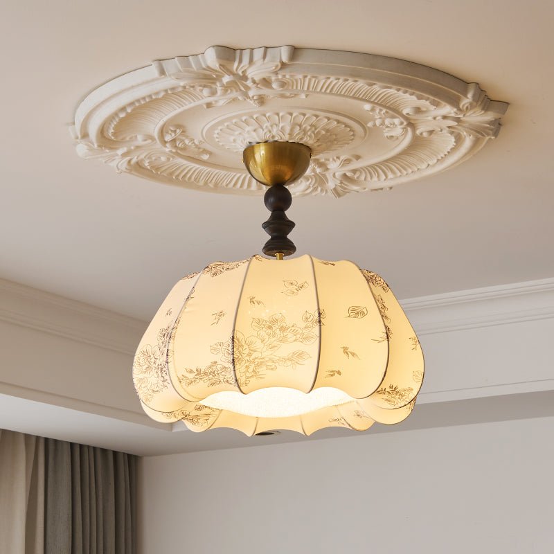Fleurina Premium Noordse kunst houten katoenen plafondlamp