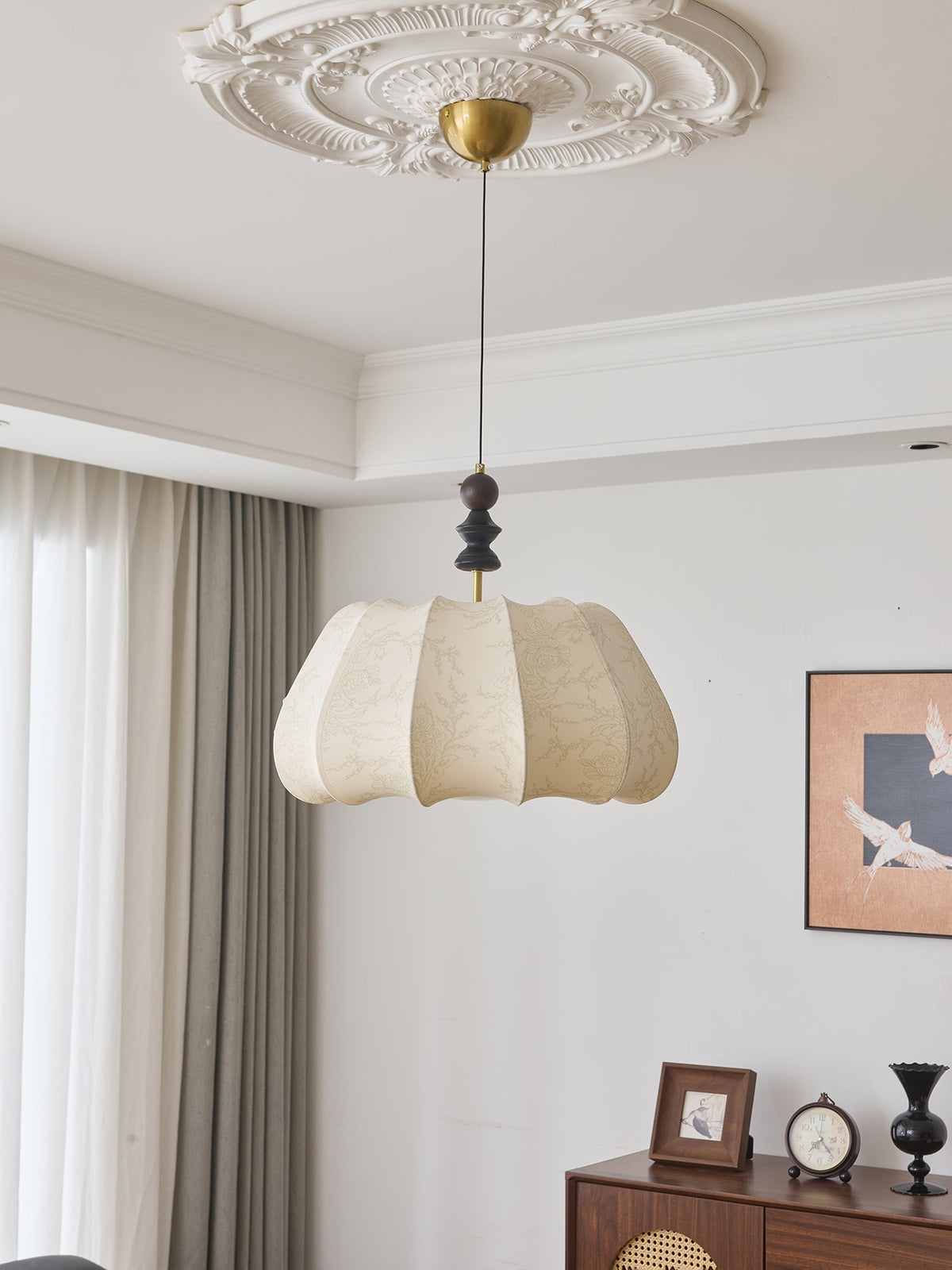 Asolira elegantie Vintage Houten hanglamp