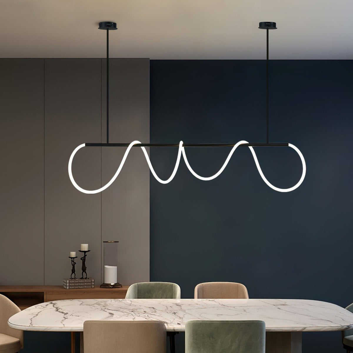 Vocor Kroonluchter Flexibel Silicone Curve Modern Elegant