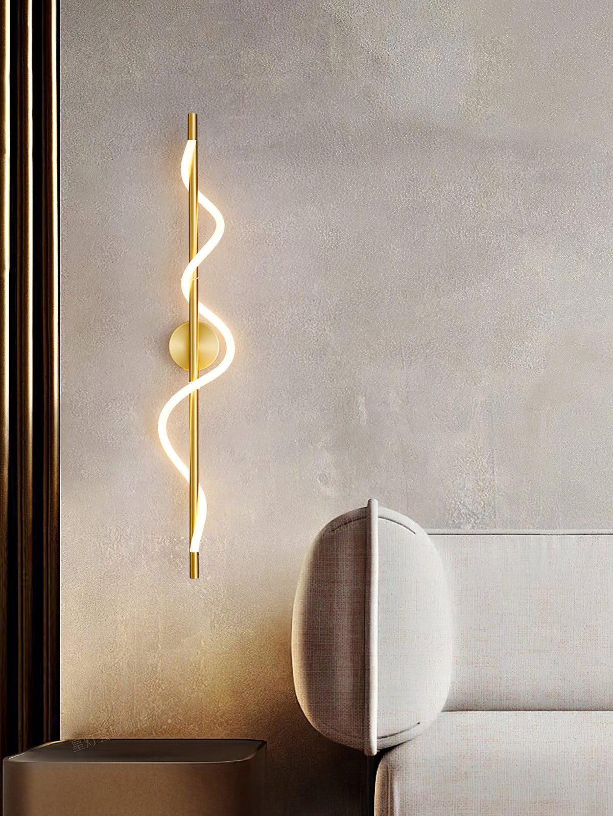 Nivelo sculpturale messing siliconen wandlamp