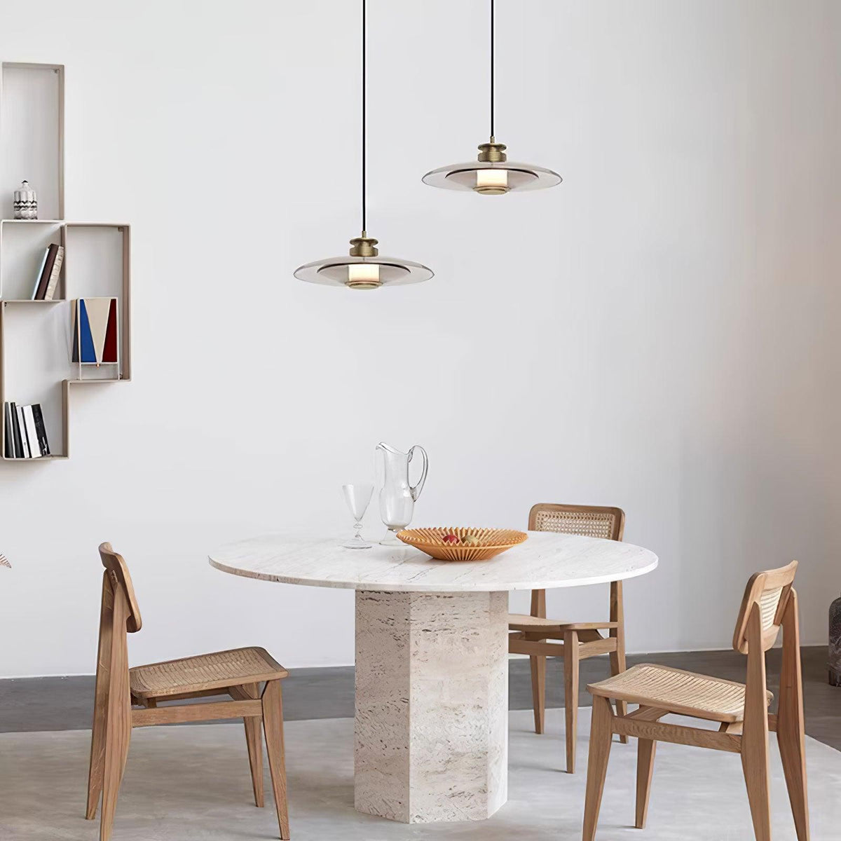 Borian glazen futuristische hanglamp