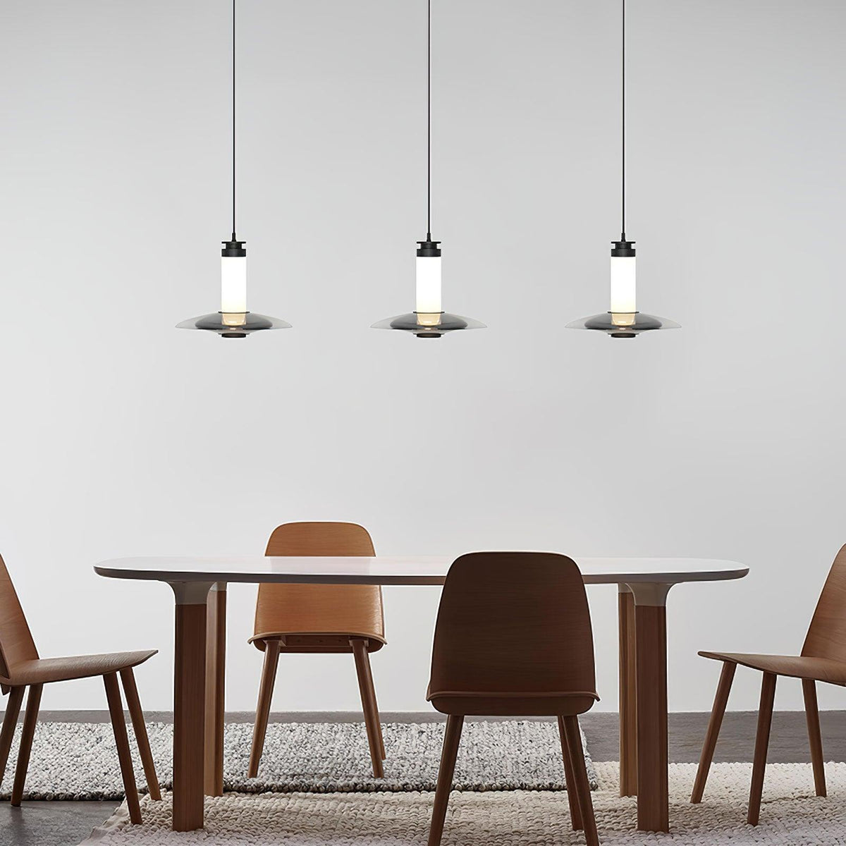 Borian glazen futuristische hanglamp