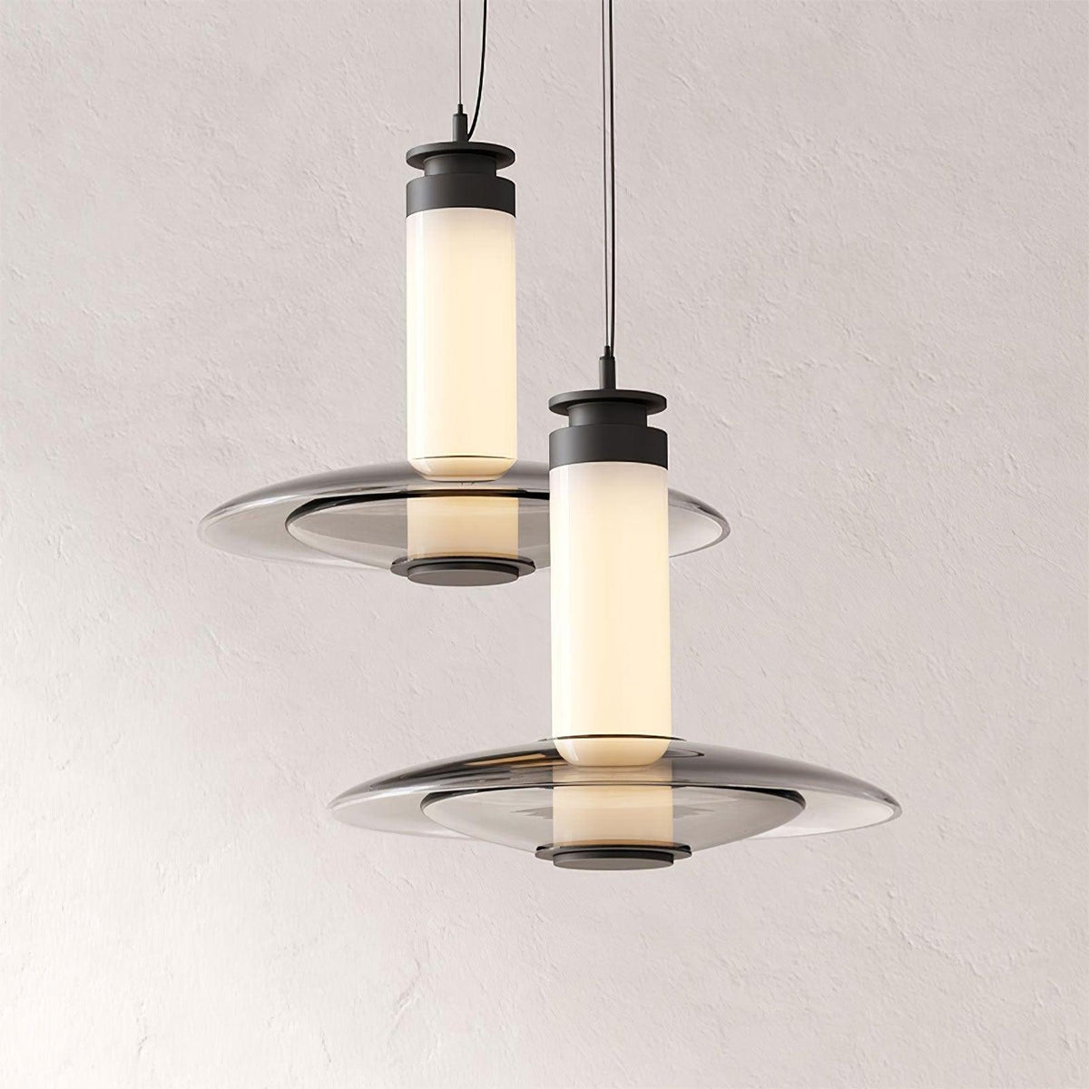Borian glazen futuristische hanglamp