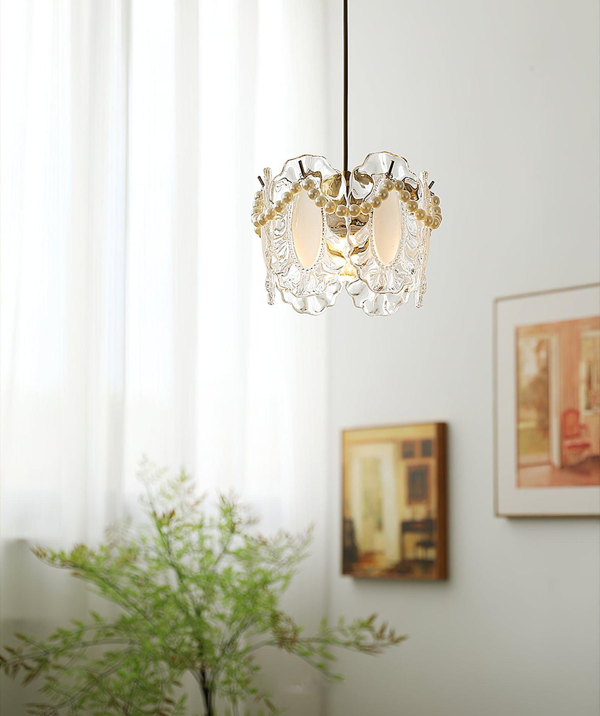 Velinette hanglamp met Glanzend glas