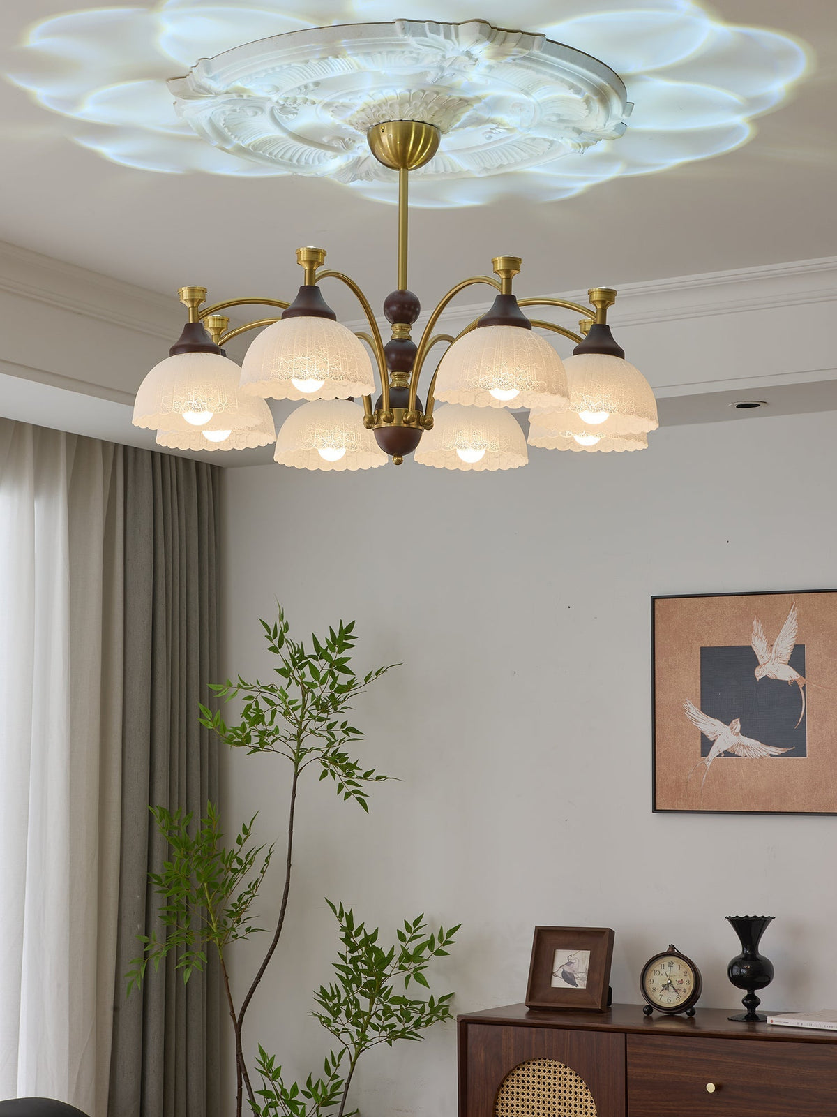 Vosolir Traditionele Elegantie Houten Kroonluchter