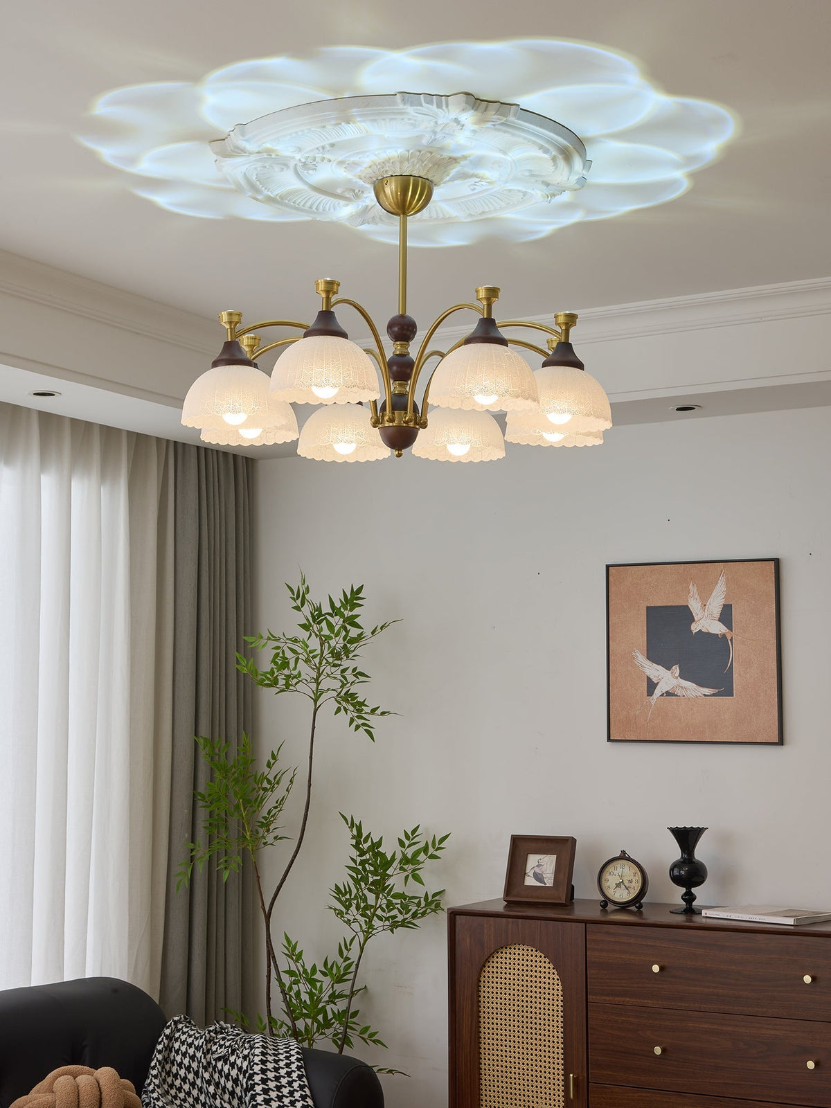Vosolir Traditionele Elegantie Houten Kroonluchter