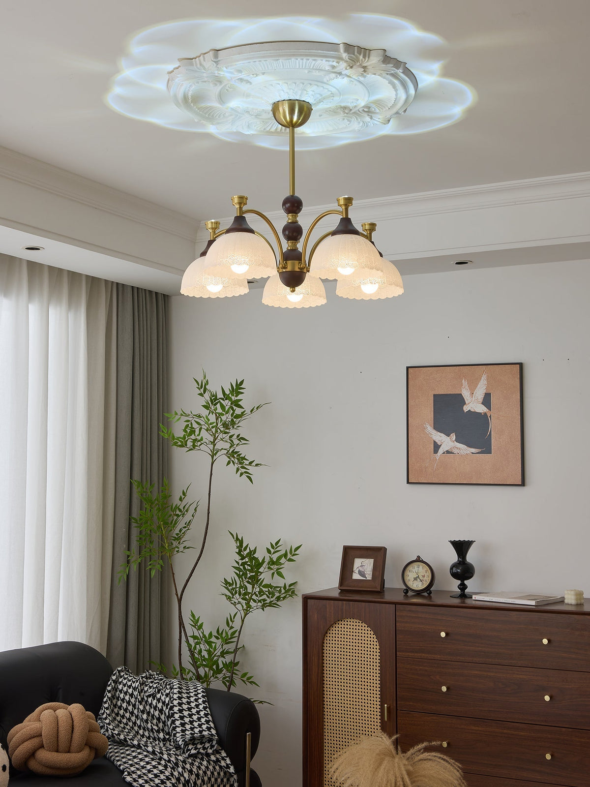 Vosolir Traditionele Elegantie Houten Kroonluchter