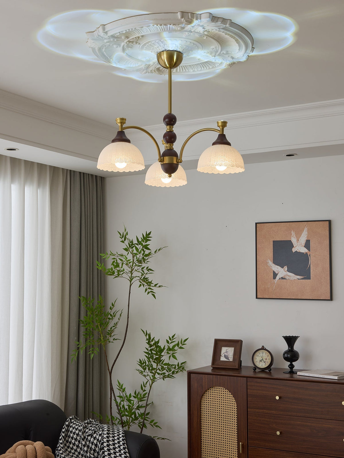Vosolir Traditionele Elegantie Houten Kroonluchter