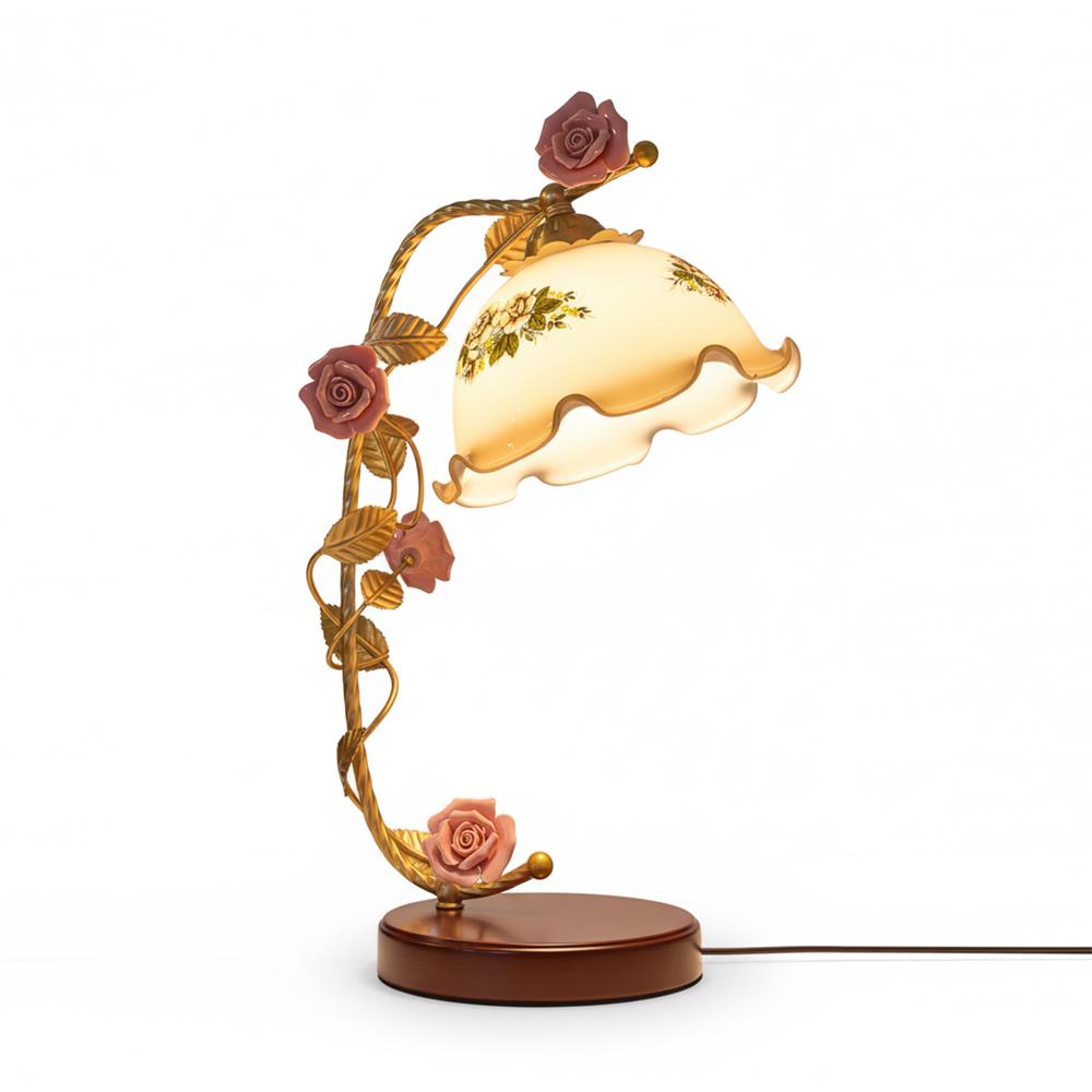 Lioruelia tafellamp goud & cognac