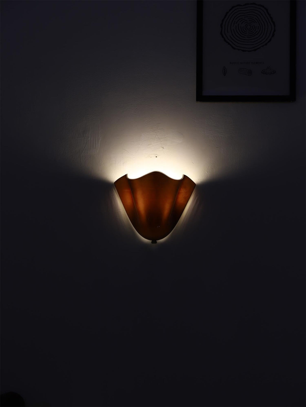 Veleina wandlamp met glazen kap
