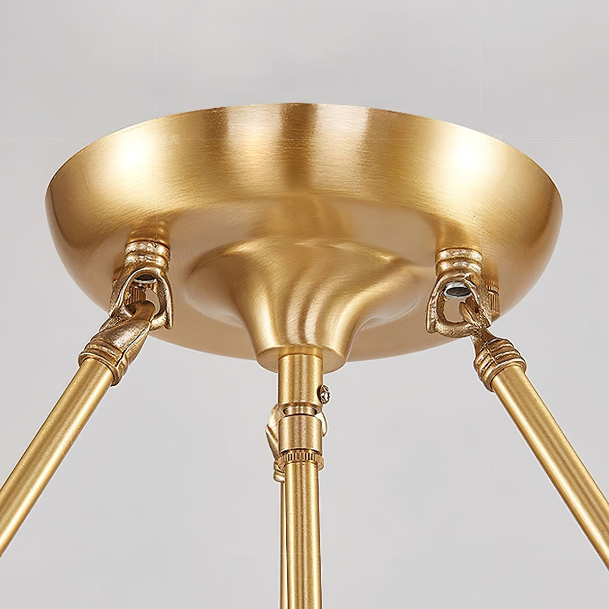 Levenor plafondlamp van matglas met bloemblaadjes en messing afwerking
