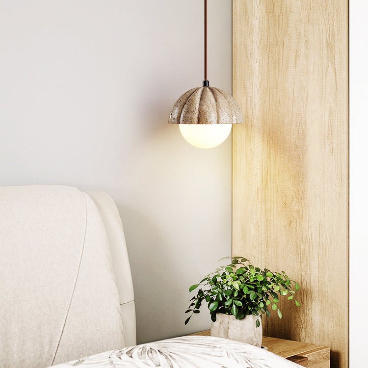 Marovek hanglamp met geribbelde orb