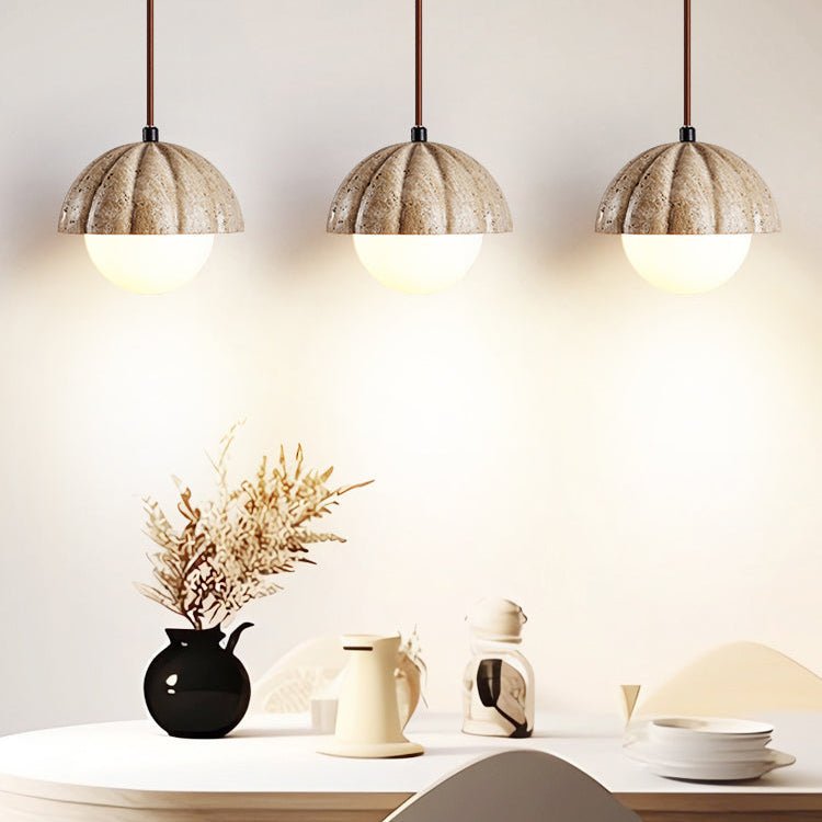 Marovek hanglamp met geribbelde orb
