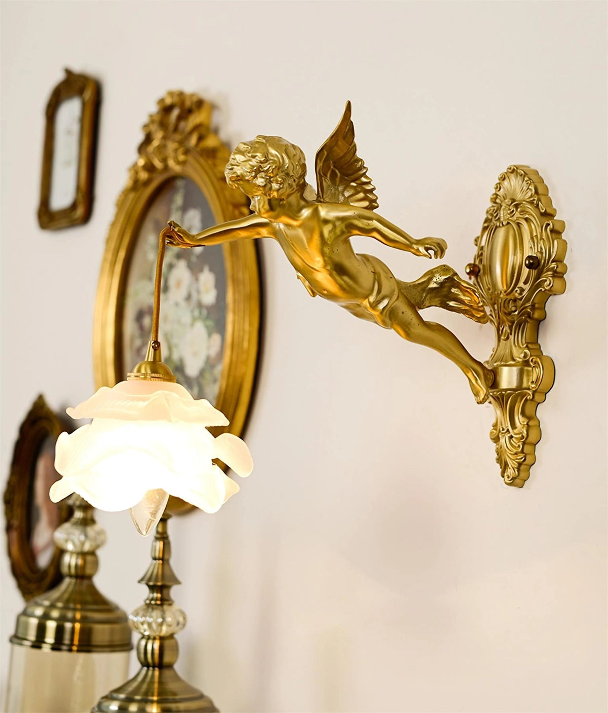 Bex Flying Angel wandlamp van glas