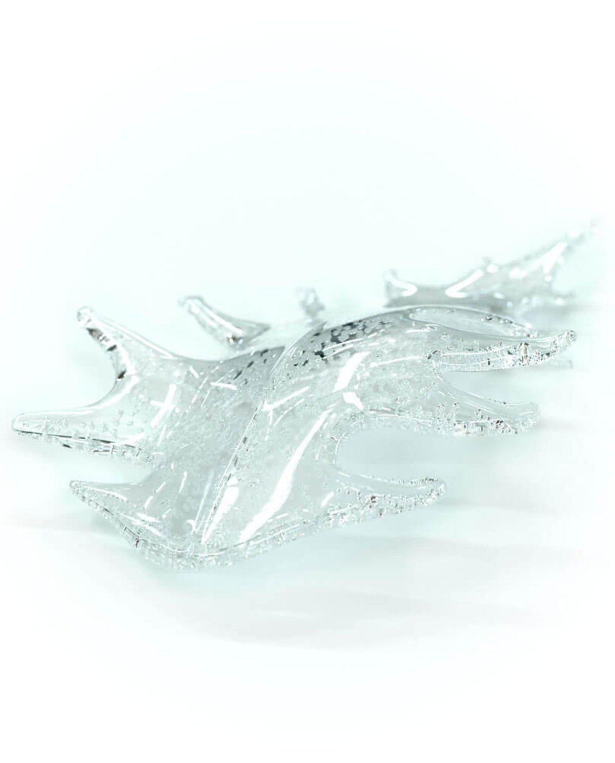Cosolion kroonluchter met vogels in amberkleurig helder glas