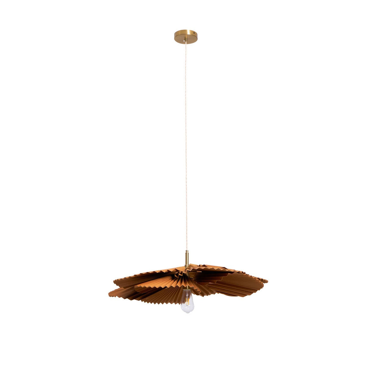 Wilto hanglamp lotusblad van gevouwen papier met bloemvorm