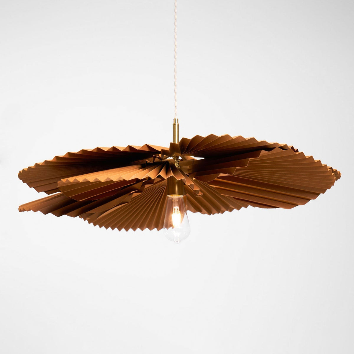 Wilto hanglamp lotusblad van gevouwen papier met bloemvorm