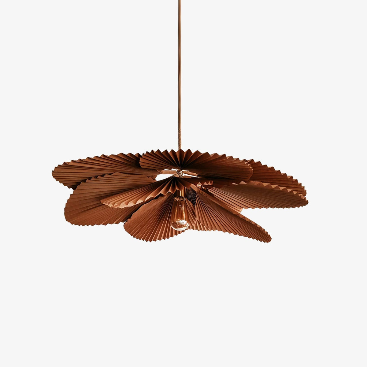 Wilto hanglamp lotusblad van gevouwen papier met bloemvorm