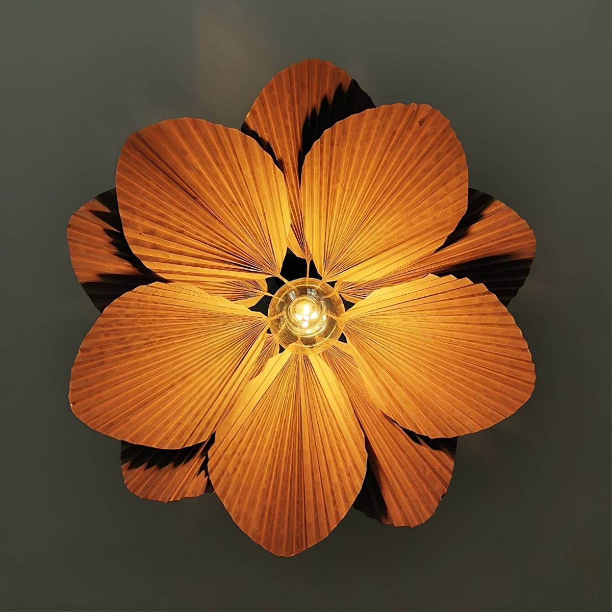 Wilto hanglamp lotusblad van gevouwen papier met bloemvorm