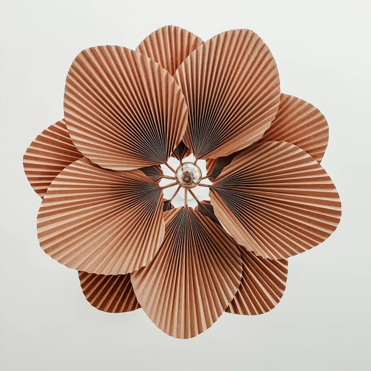 Wilto hanglamp lotusblad van gevouwen papier met bloemvorm