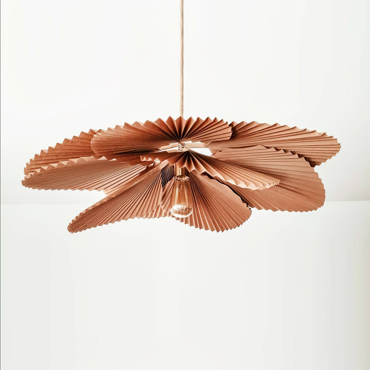 Wilto hanglamp lotusblad van gevouwen papier met bloemvorm