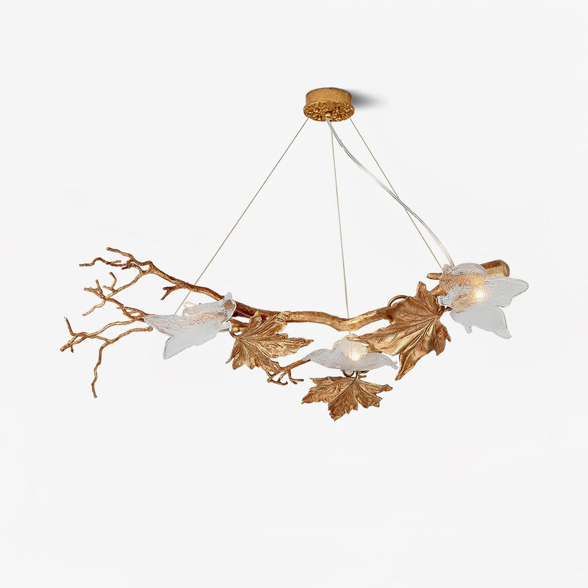 Liorivielle hanglamp met glazen kap
