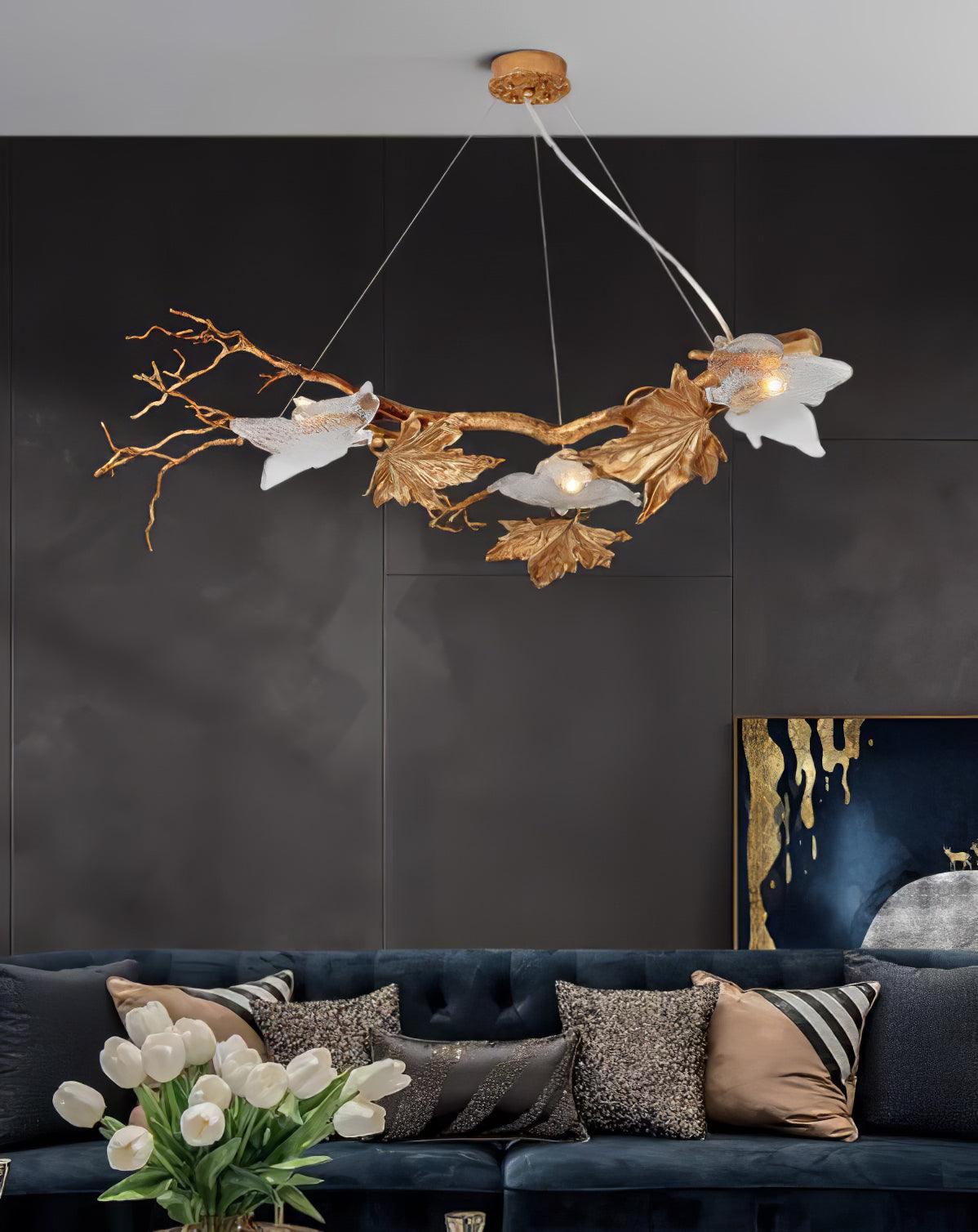 Liorivielle hanglamp met glazen kap