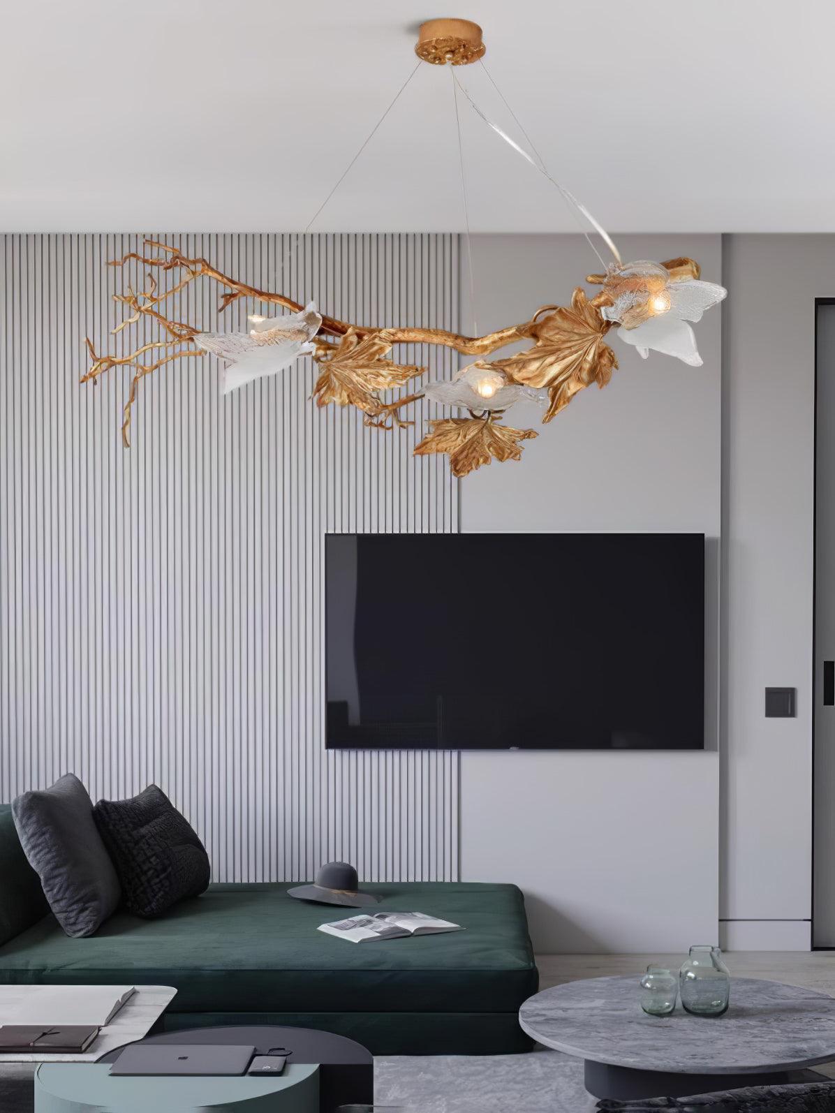 Liorivielle hanglamp met glazen kap
