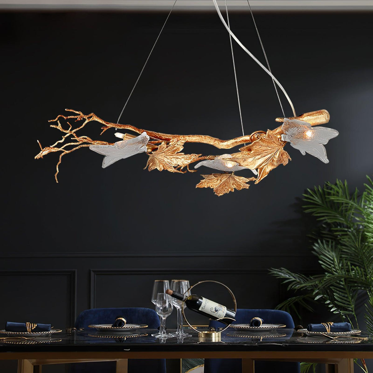 Liorivielle hanglamp met glazen kap