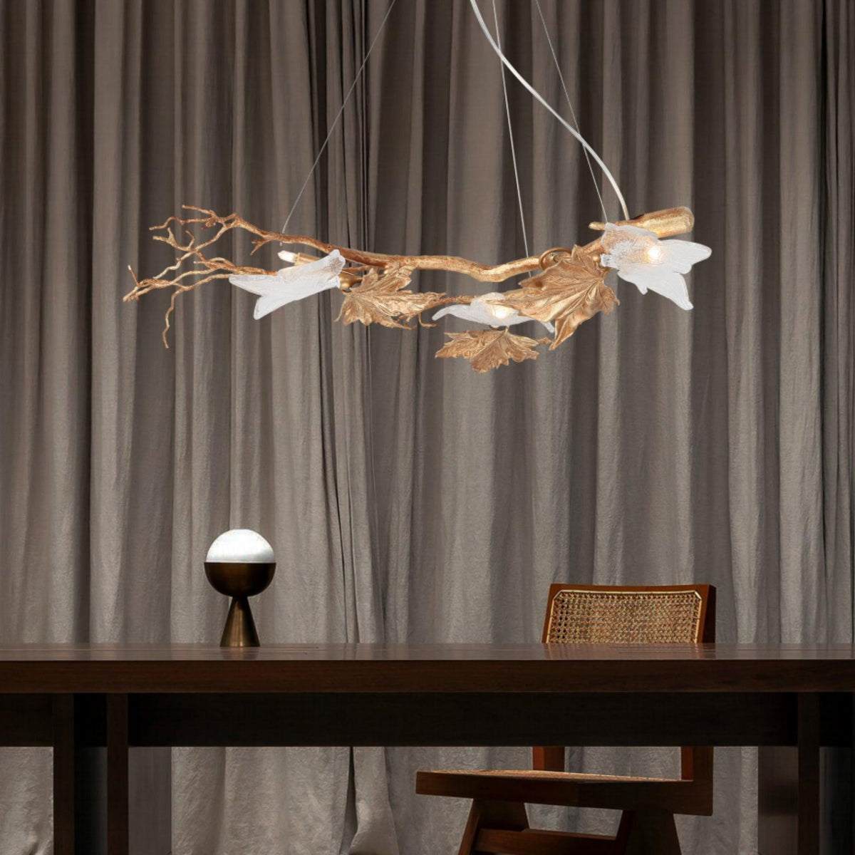Liorivielle hanglamp met glazen kap